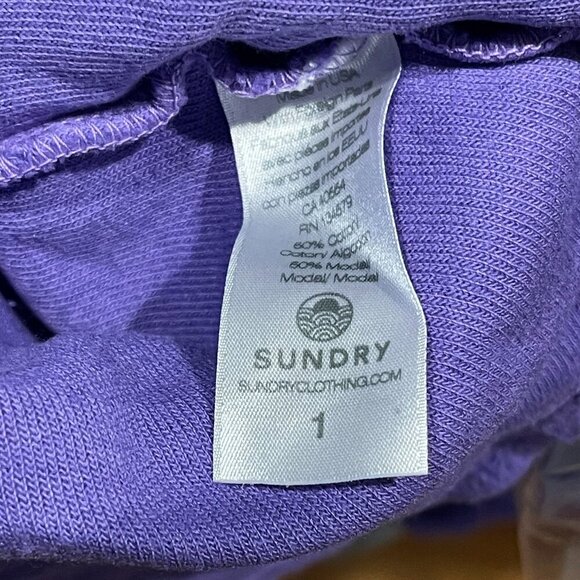 Sundry Amethyst Purple Fleece Button-Up Shacket Shirt - Size XS and S - NWT - Picture 4 of 6